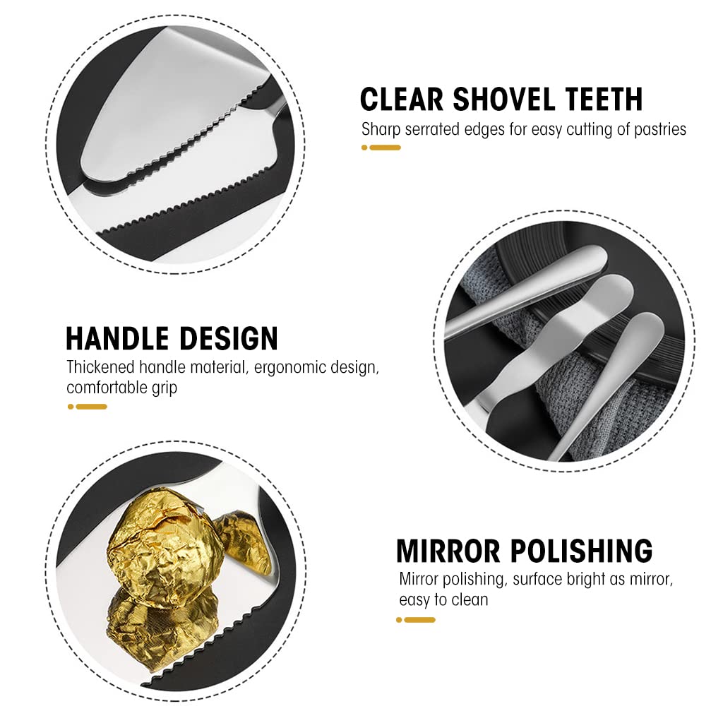 HASTHIP Cake Cutting Knife Set, Elegant Stainless Steel Cake Knife and Cake Server Set, Cake Cutter and Pie Spatula for Birthday Anniversary Christmas Gift Set of 2, Silver HASTHIP Cake Cutting Knife Set, Elegant Stainless Steel Cake Knife and Cake Server Set, Cake Cutter and Pie Spatula for Birthday Anniversary Christmas Gift Set of 2, Silver